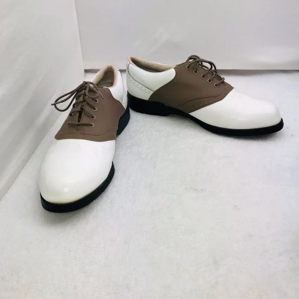 Muredale Leather Vintage Men’s Golf Saddle Shoes Cleats - Picture 3 of 15